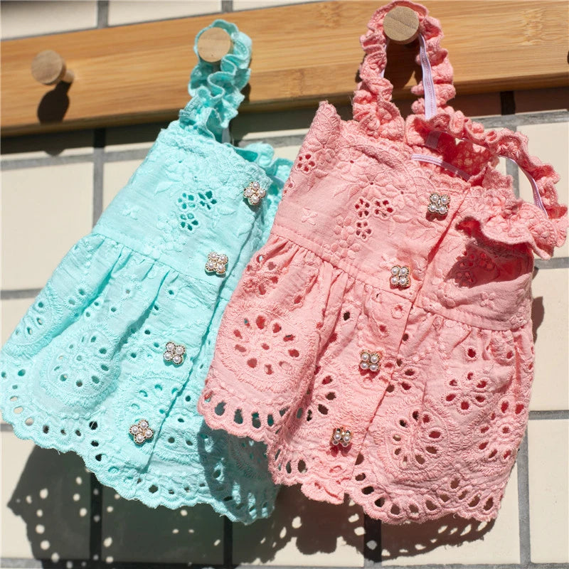 Cat Skirt Dog Dress Summer Pet Clothes Puppy Clothing Dresses Chihuahua Yorkshire Terrier Yorkies Pomeranian Poodle Pet Costumes - MYFURRY FLUFFY