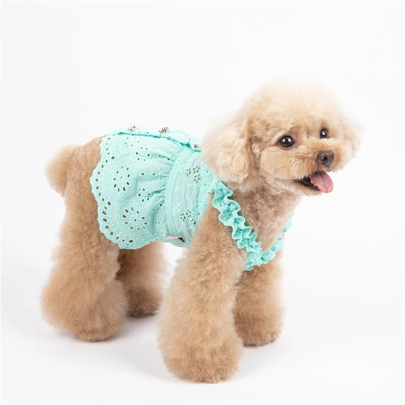 Cat Skirt Dog Dress Summer Pet Clothes Puppy Clothing Dresses Chihuahua Yorkshire Terrier Yorkies Pomeranian Poodle Pet Costumes - MYFURRY FLUFFY