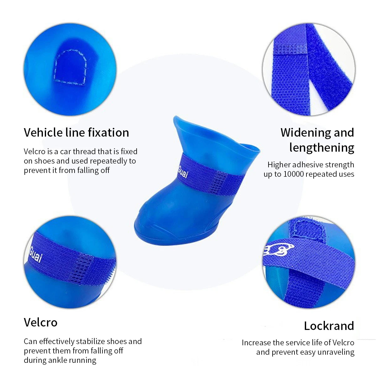 4Pcs Small Medium Large Dogs Cats Outdoor Shoe Dog Ankle Boots Pet WaterProof Rainshoe Anti-slip Rubber Boot Pet Accessories - MYFURRY FLUFFY
