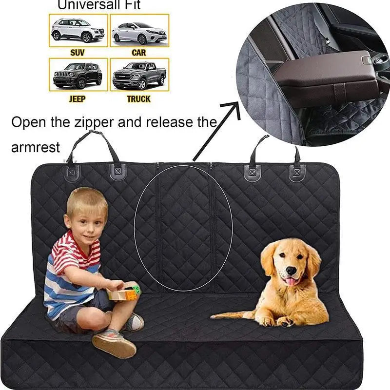 Dog Car Seat Cover Waterproof Pet Travel Dog Carrier Hammock Car Rear Back Seat Protector Mat Safety Carrier For Dogs Safety Pad - MYFURRY FLUFFY