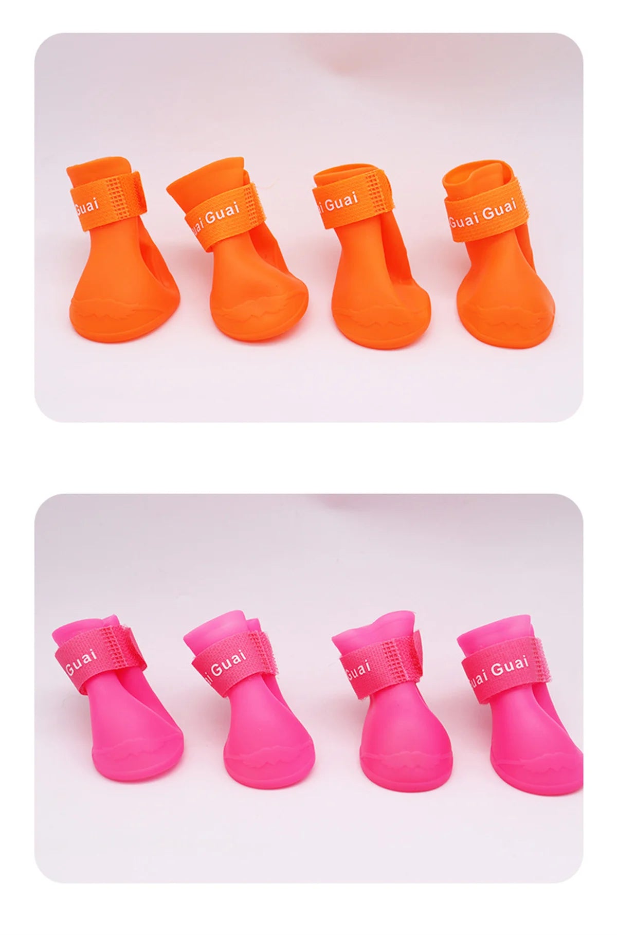 4Pcs Small Medium Large Dogs Cats Outdoor Shoe Dog Ankle Boots Pet WaterProof Rainshoe Anti-slip Rubber Boot Pet Accessories - MYFURRY FLUFFY