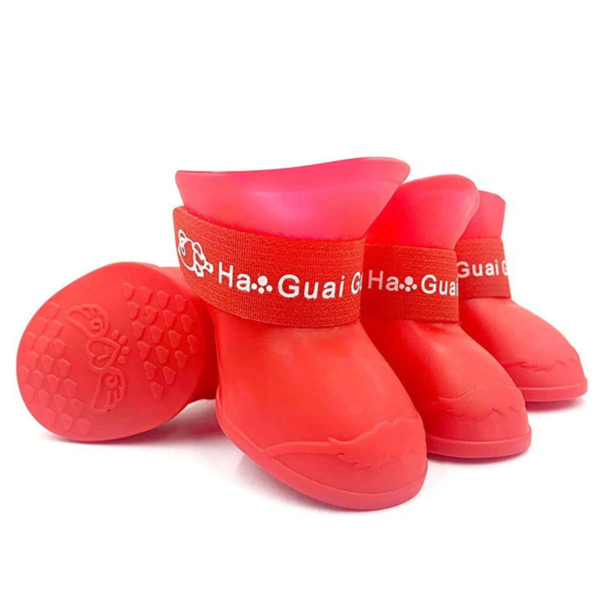 4Pcs Small Medium Large Dogs Cats Outdoor Shoe Dog Ankle Boots Pet WaterProof Rainshoe Anti-slip Rubber Boot Pet Accessories - MYFURRY FLUFFY