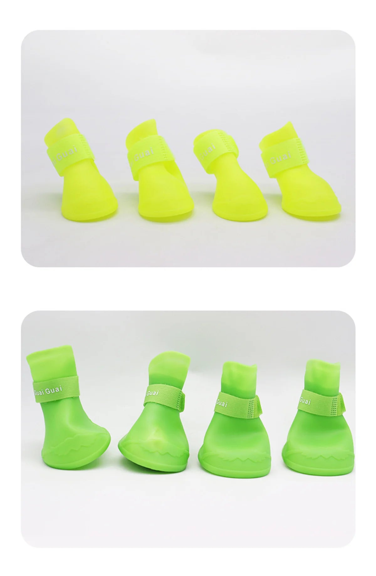 4Pcs Small Medium Large Dogs Cats Outdoor Shoe Dog Ankle Boots Pet WaterProof Rainshoe Anti-slip Rubber Boot Pet Accessories - MYFURRY FLUFFY
