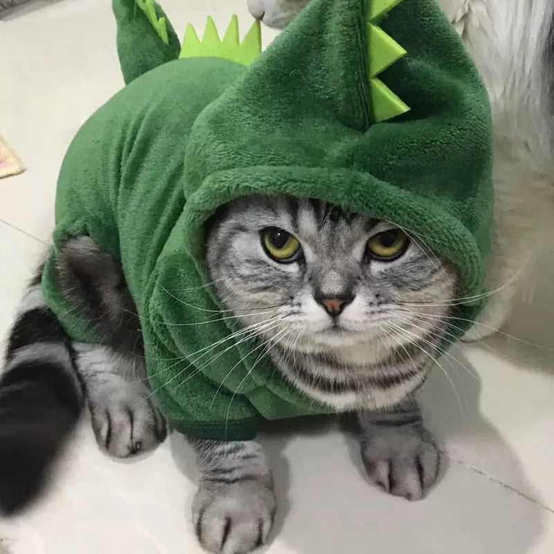 Halloween Pet Dog Clothes Soft Warm Fleece Dogs Jumpsuits Pet Clothing For Small Dogs Puppy Cats Hoodies Yorkshire Costume Coats - MYFURRY FLUFFY