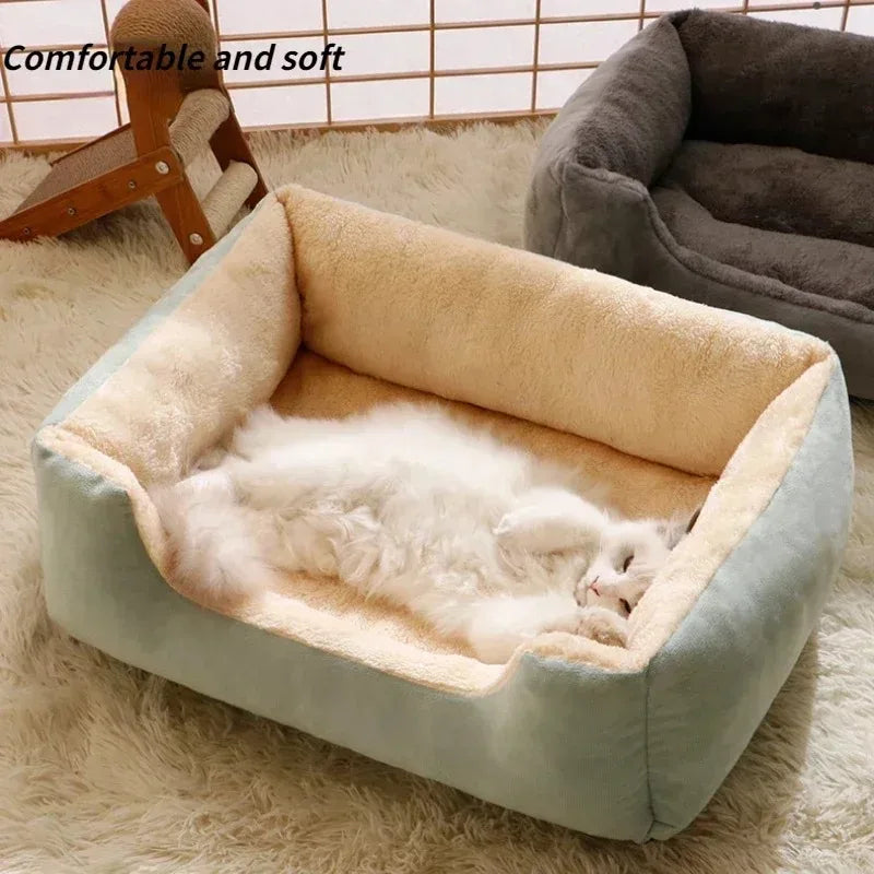 Bed for Cats Pet Products Cushions Kitten Goods Accessories Dog All Houses Supplies Things Accessory Habitats Basket House Beds - MYFURRY FLUFFY