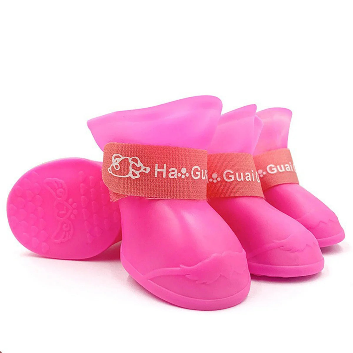 4Pcs Small Medium Large Dogs Cats Outdoor Shoe Dog Ankle Boots Pet WaterProof Rainshoe Anti-slip Rubber Boot Pet Accessories - MYFURRY FLUFFY